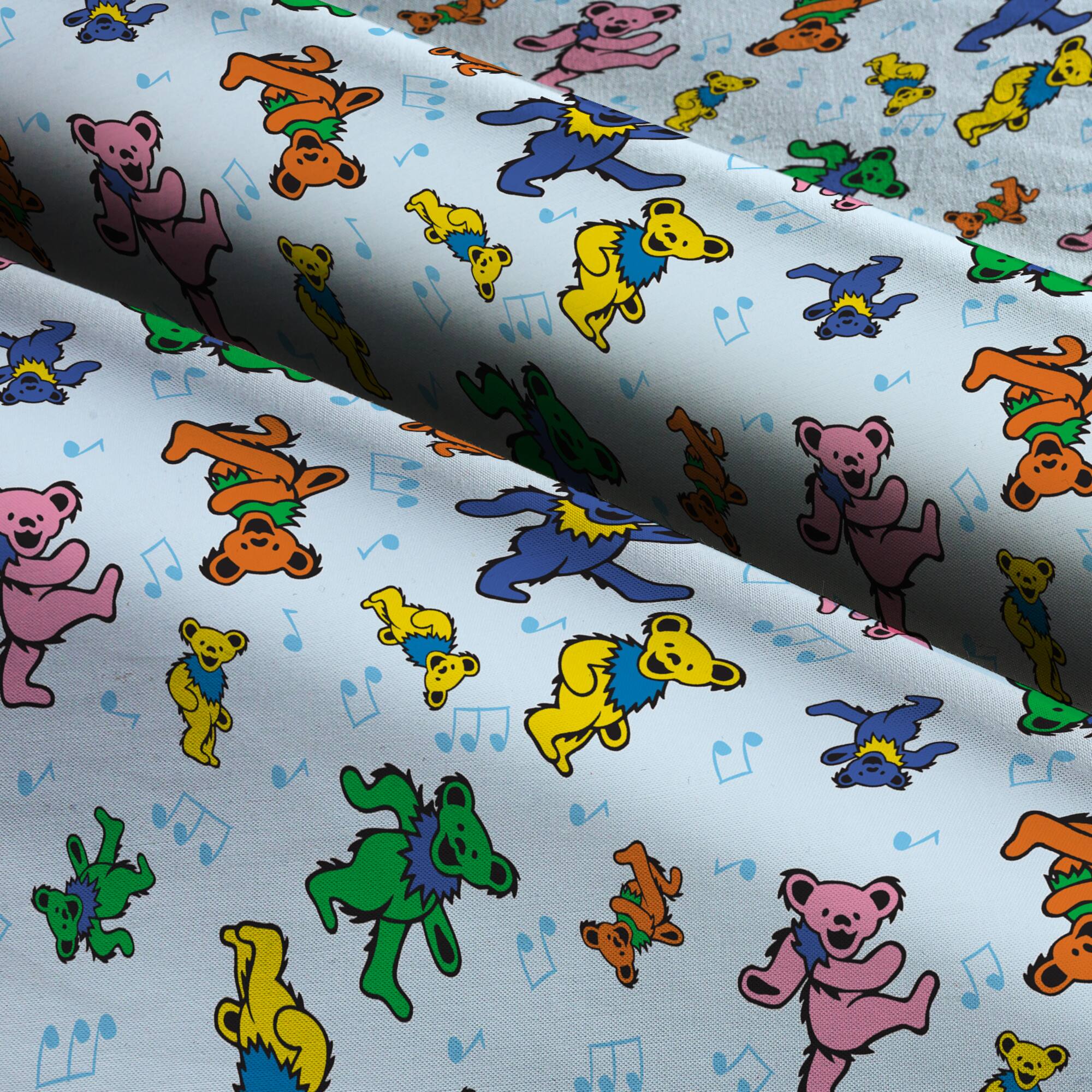 Warner Grateful Dead Bear Tunes Packed Cotton Fabric